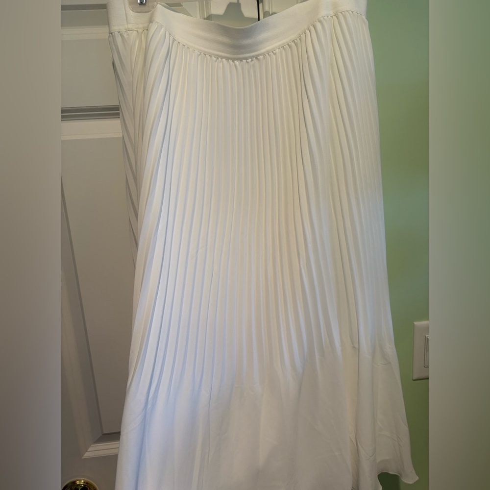 J.Crew Ivory Pleated Skirt NWT - Picture 2 of 4
